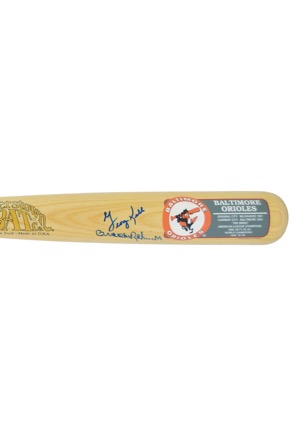 Brooks Robinson & George Kell Autographed Cooperstown Baltimore Orioles Bat (JSA)