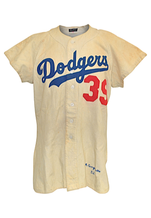 1952 Roy Campanella Brooklyn Dodgers Game-Used Home Flannel Jersey (World Series Season • Magnificent All-Original Condition)