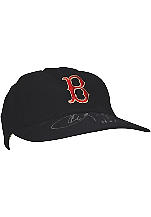 1967-74 Boston Red Sox Game-Used & Autographed Cap Attributed To Carl Yastrzemski (JSA)