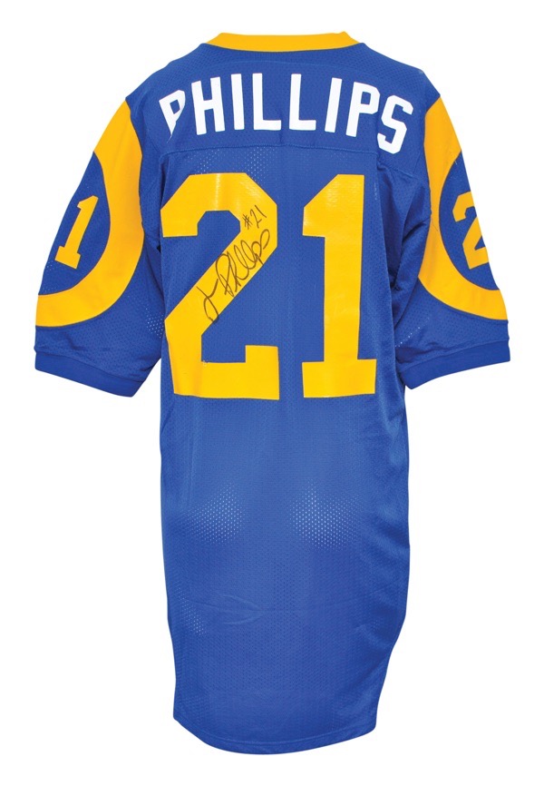 Lot Detail - 1996 Lawrence Phillips St. Louis Rams Game-Used & Autographed  Home Jersey (JSA)