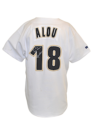 1998 Moises Alou Houston Astros Game-Used & Autographed Home Uniform (2)(JSA • Silver Slugger Season)