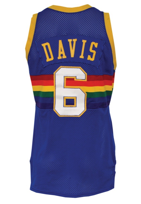 Lot Detail - 1990-91 Walter Davis Denver Nuggets Game-Used Road Uniform  (2)(Great Provenance)