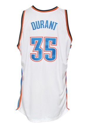 2008-09 Kevin Durant Oklahoma City Thunder Game-Used & Autographed Home Jersey (JSA)