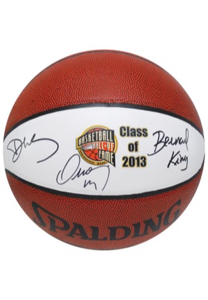 Naismith Memorial Basketball Hall of Fame Class of 2013 Multi-Signed Basketball (JSA • BBHoF LOA)