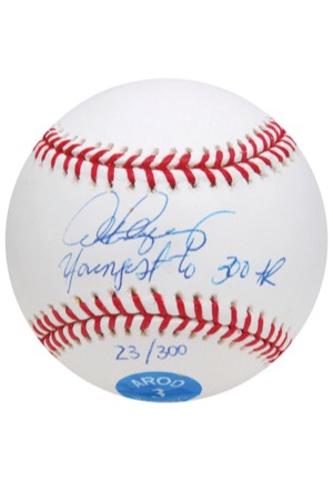2003 Alex Rodriguez Texas Rangers "Youngest to 300HR" Single-Signed Baseballs (3)(JSA)