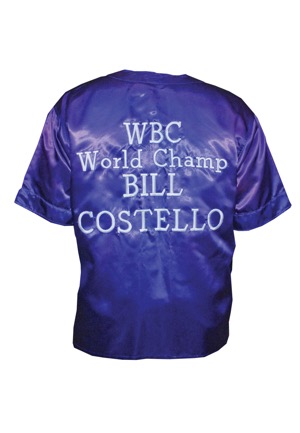 Billy Costello Worn & Autographed "WBC World Champ" Corner Mans Jacket & Trunks (2)(JSA)