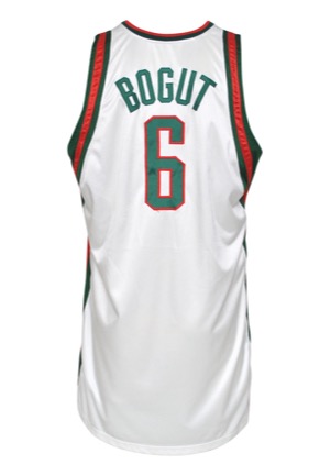 2006-07 Andrew Bogut Milwaukee Bucks Game-Used Home Jersey (Topps LOA)