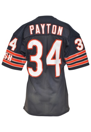Mid 1980s Walter Payton Chicago Bears Game-Issued Home Jersey
