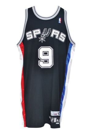 2006 Tony Parker San Antonio Spurs NBA Europe Live Tour Game-Used Road Jersey