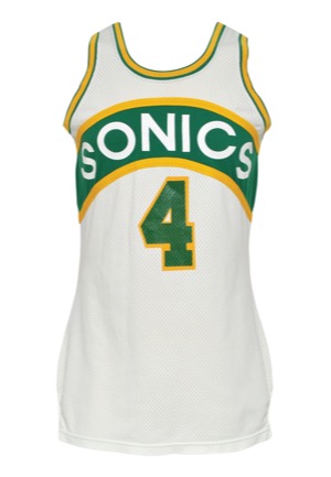 Circa 1985 Al Wood Seattle SuperSonics Game-Used Home Jersey