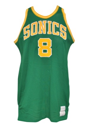 1978-79 Lonnie Shelton Seattle SuperSonics Game-Used Road Uniform (2)(Championship Season)
