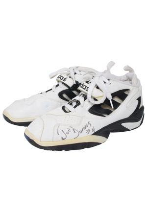 1994-95 Joe Dumars Detroit Pistons Game-Used & Twice-Autographed Sneakers (JSA)