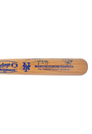 Circa 1960s New York Mets Giveaway Bat Signed by Harrelson, Staub, Darling & McCarver (JSA)