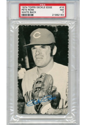 Encapsulated 1974 Pete Rose Topps "Deckle Edge"Baseball Card #16 (PSA NM 7)