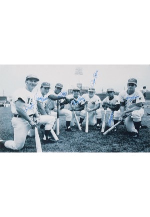 1969 Cincinnati Reds "The Big Red Machine" Multi-Signed Photo with Helms, May, Bench, Perez, Rose, Tolan, and Chaney (JSA)