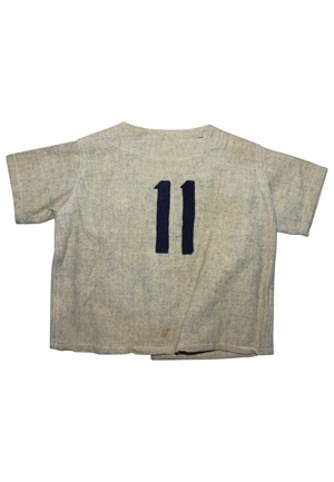 Late 1930s Vernon "Lefty" Gomez New York Yankees Road Flannel Jersey Custom-Made For His Infant Child