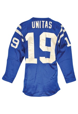 Early 1970s Vintage Johnny Unitas Baltimore Colts Home Durene Jersey