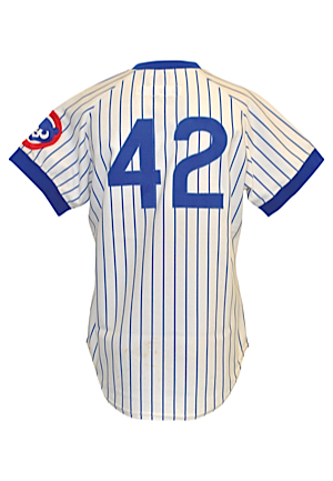 1980 Bruce Sutter Chicago Cubs Game-Used Home Pinstripe Jersey