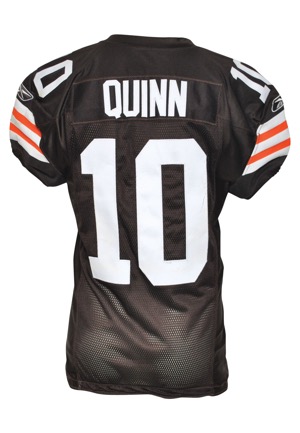 11/6/2008 Brady Quinn Cleveland Browns Game-Used Home Uniform (2)(First NFL Start)
