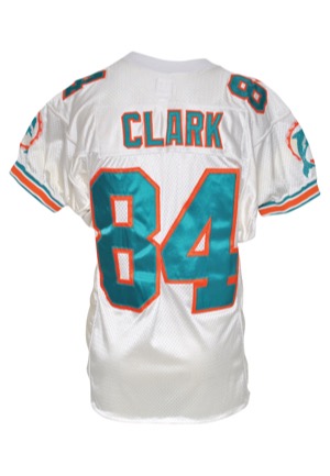 1995 Gary Clark Miami Dolphins Game-Used Road Jersey