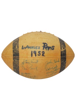 1952 Los Angeles Rams Team-Signed Football (JSA)