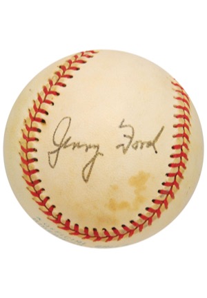 President Gerald "Jerry" Ford Single-Signed Baseball (JSA • PSA/DNA)