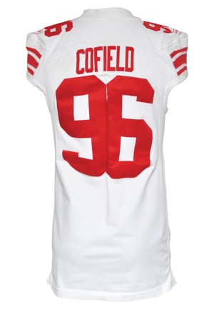 11/30/2008 Barry Cofield New York Giants Game-Used Road Jersey (Repairs)