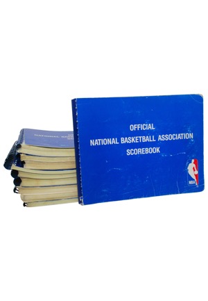 1990-2000 NBA Official Scorebooks From New Jersey Nets Home Games (10)(Michael Jordan Content • Meticulously Scored by Nets Official Scorekeeper Herb Turetzky)
