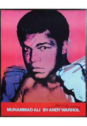 Framed Muhammad Ali Image Autographed by Andy Warhol (JSA • Rare)