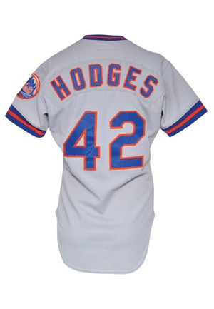 1980 Ron Hodges New York Mets Game-Used Road Jersey
