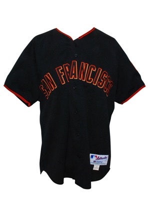 San Francisco Giants Game-Used & Autographed Jerseys – 2001 Ortiz Alternate, 2001 Rodriguez Alternate & 2006 Finley Road (3)(JSA)