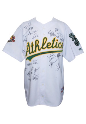 2001 Oakland Athletics Team-Signed Jersey (JSA)