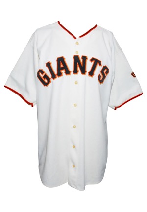 San Francisco Giants – Early 2000s Jason Christiansen Auto’d & #17 Team-Issued Home Jerseys & #8 Mesh BP Jersey (3)(JSA)