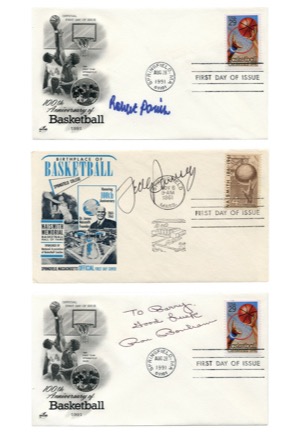 Autographed Cuts & First Day Covers Basketball Collection (46)(JSA)