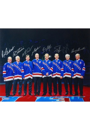 New York Rangers Legends Multi-Signed 16x20" LE Photo (JSA • Steiner)