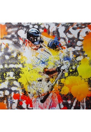 Derek Jeter Autographed Canvas Print (JSA • Steiner • MLB Hologram)