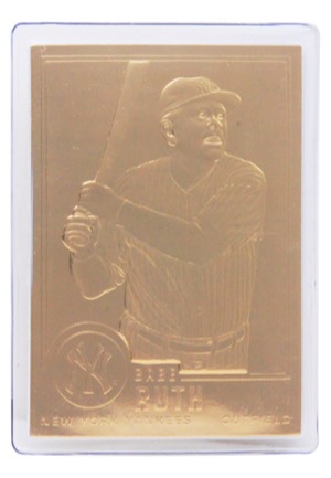 1996 Babe Ruth CMG #30 22k Gold Foil Card (Sealed)
