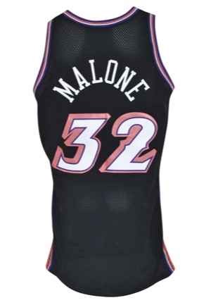 2002-03 Karl Malone Utah Jazz Game-Used Black Alternate Jersey