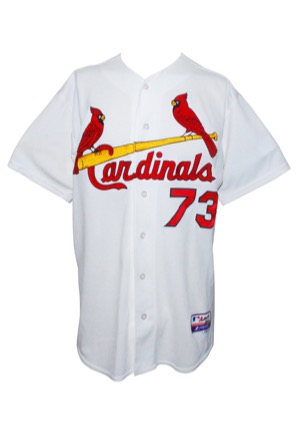 2013 Seth Maness Rookie St. Louis Cardinals Game-Used & Autographed Home Jersey (JSA • MLB Hologram)