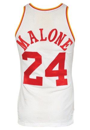Late 1970s Moses Malone Houston Rockets Game-Used Home Uniform (2)(Rare Early NBA Example)