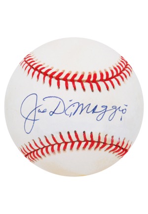 Joe DiMaggio Single-Signed Baseballs (2)(JSA) 