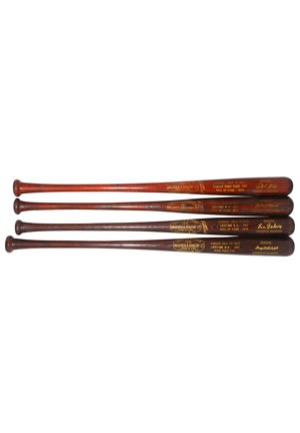 Babe Ruth, Lou Gehrig, Roberto Clemente & Ralph Kiner Commemorative Bats (4)