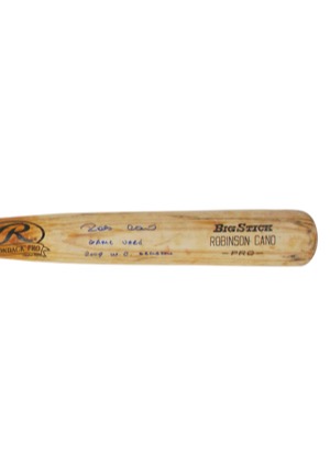 2009 Robinson Cano New York Yankees Game-Used & Autographed Bat (JSA • PSA/DNA GU8.5 • Championship Season)