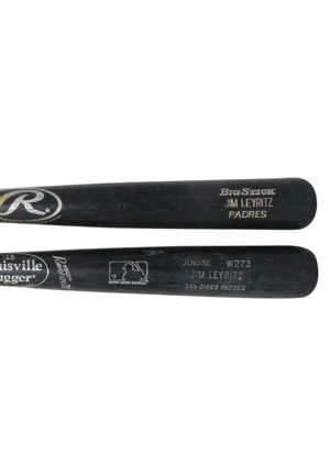 Jim Leyritz San Diego Padres Professional Model Bats (2)(PSA/DNA)