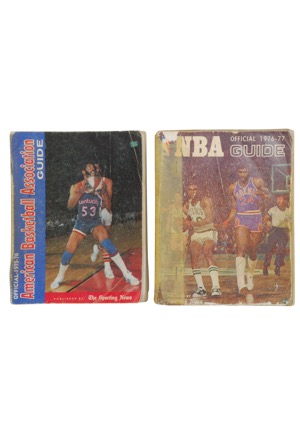 Multi-Signed 1975-76 ABA & 1976-77 NBA Official Guides (2)(JSA • 194 Sigs & 27 HoFers)