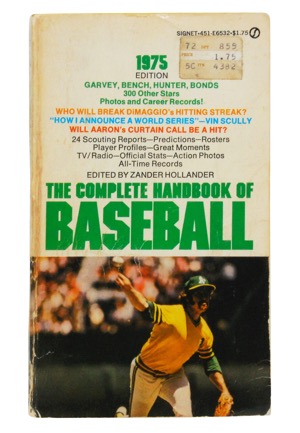 Multi-Signed 1975 "The Complete Handbook of Baseball" (JSA • 222 Sigs & 25 HoFers)