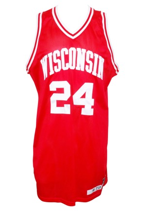 Early 1990s Michael Finley University of Wisconsin Badgers Game-Used Road Jersey