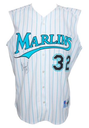 Late 1990s Alex Fernandez Florida Marlins Game-Used & Autographed Home Vest & 2004 Dontrelle Willis Florida Marlins Game-Used Home Jersey (2)(JSA)