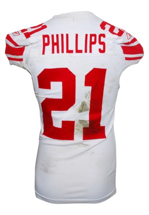 2009 Kenny Phillips New York Giants Game-Used Road Jersey
