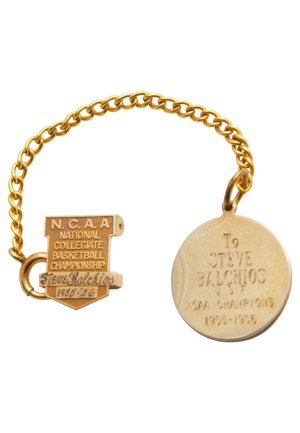 1955-56 Steve Balchios University of San Francisco Dons NCAA Championship Gold Charm